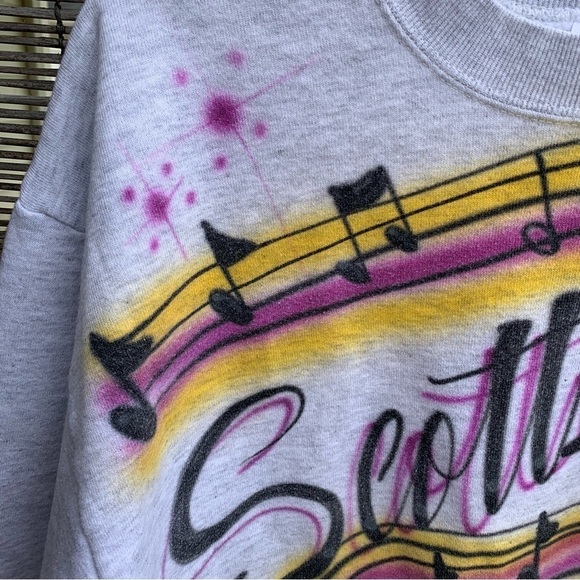 Vintage Crewneck Sweatshirt Destination Scottsburg Music Notes Size Large - Picture 2 of 8
